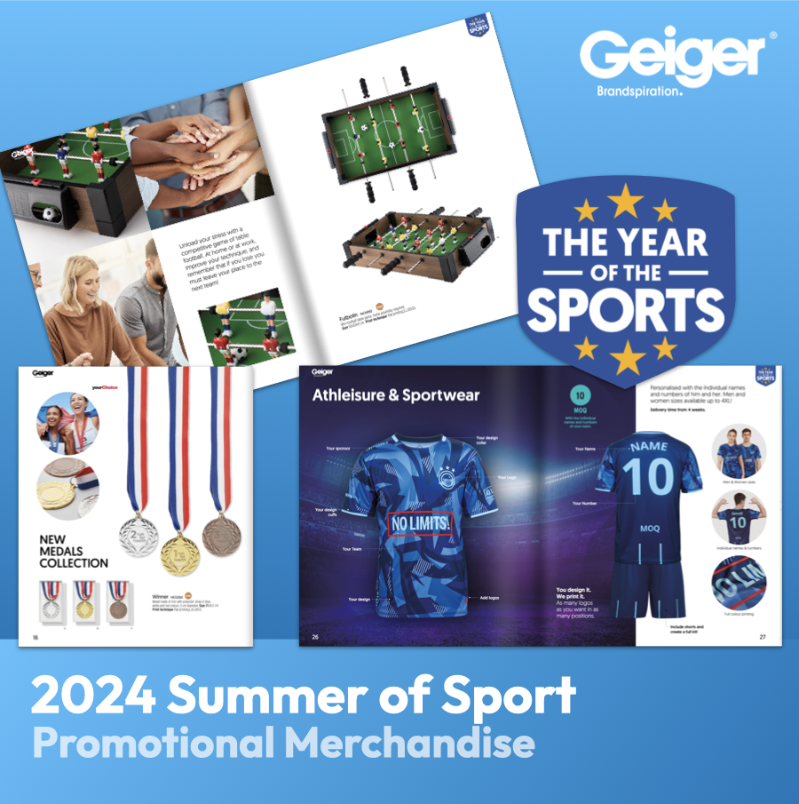 Sport themed promotional merchandise ideas from Geiger promotional merchandise