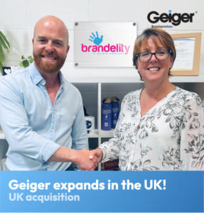 Geiger, the UK's leading promotional merchandise distributor, acquires Brandelity.