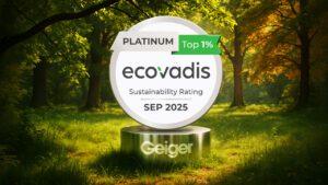 Geiger achieves EcoVadis Platinum for the 4th year