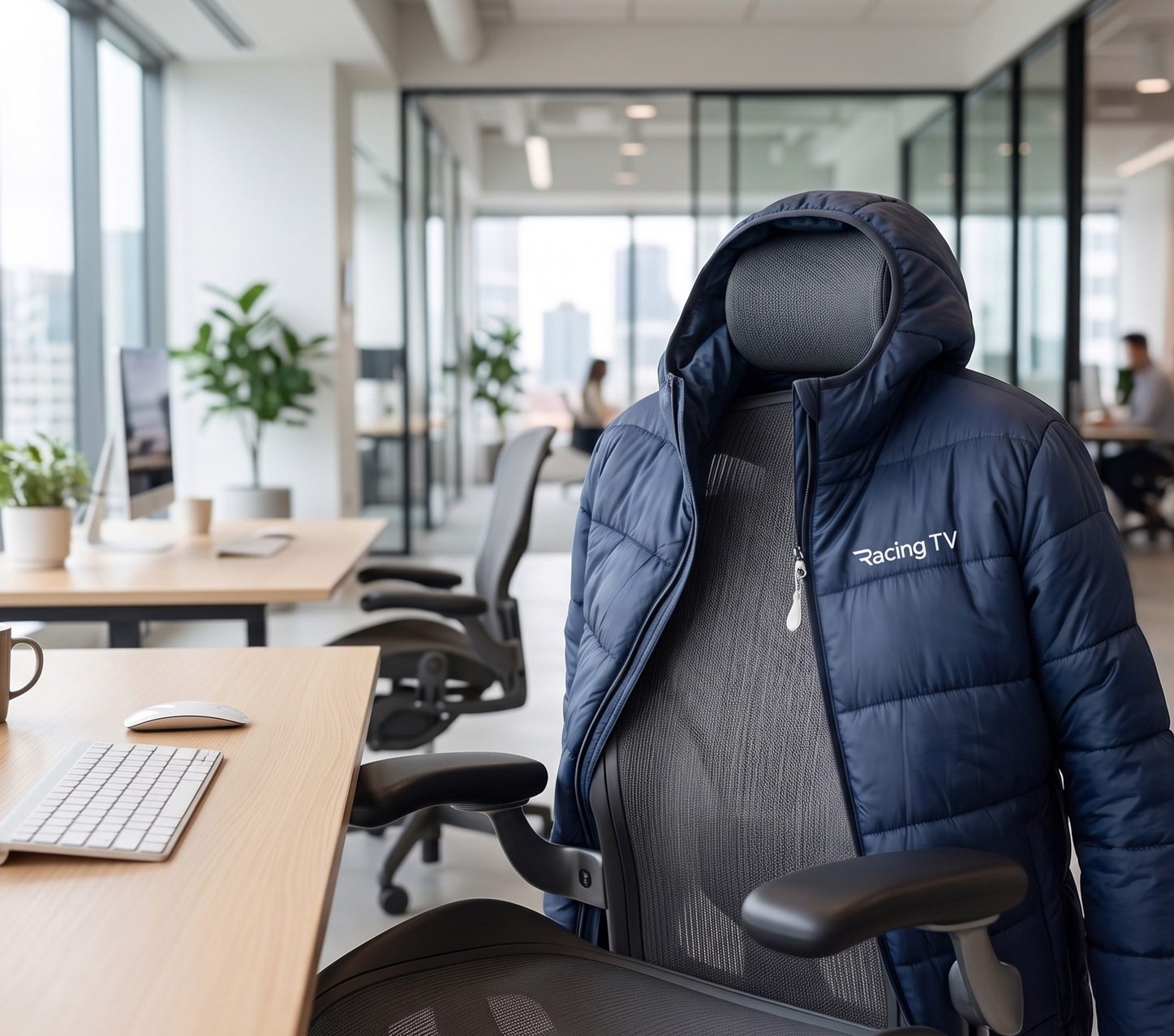 Jacket-in-the-office-Racing-TV