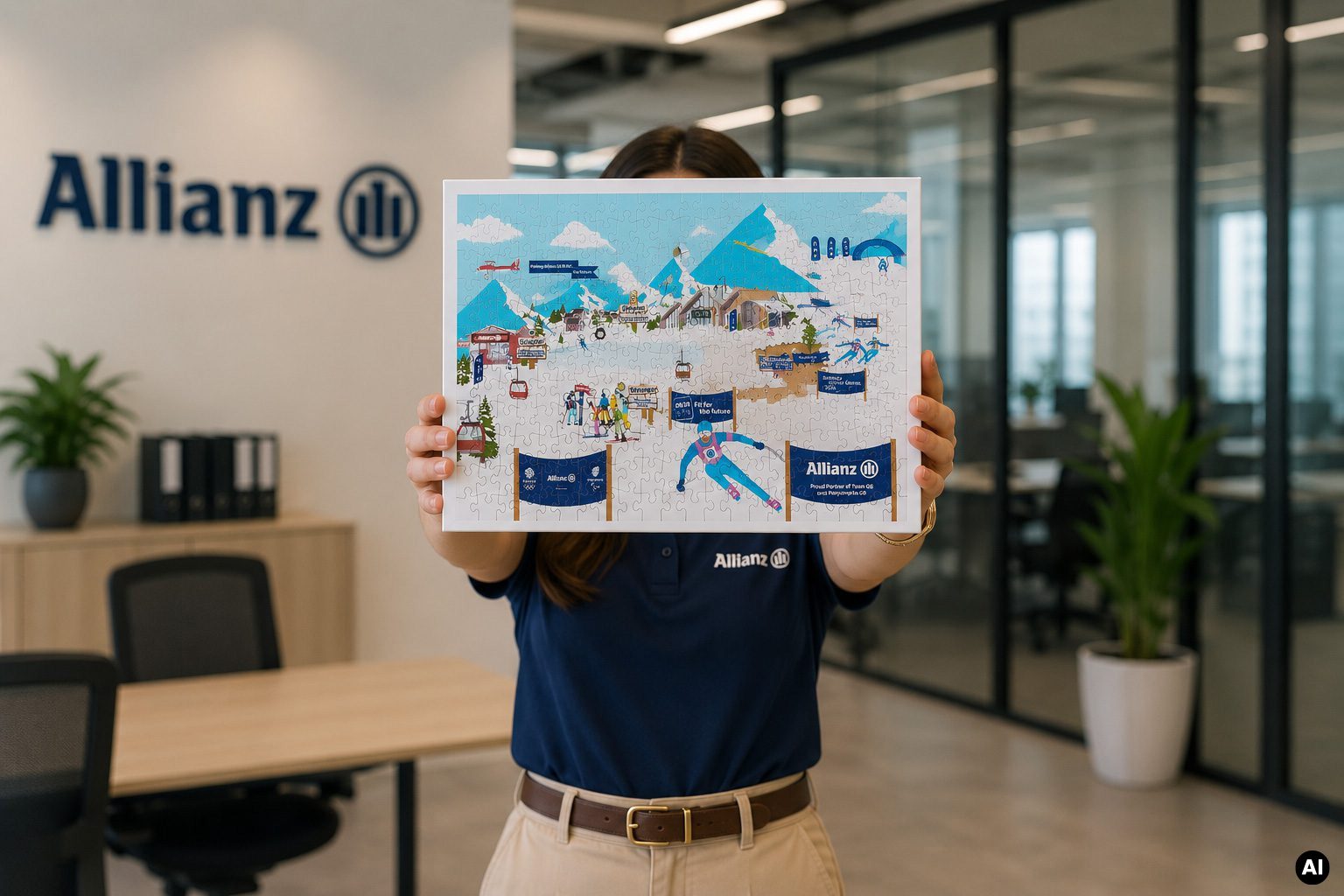Allianz-Puzzle-held-up
